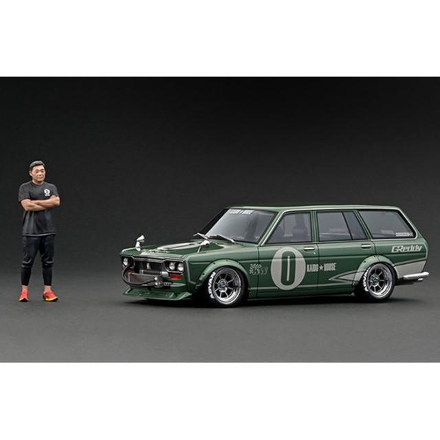 1/18 Datsun Bluebird (510) Wagon Green Metallic With Mr. Jun Imai