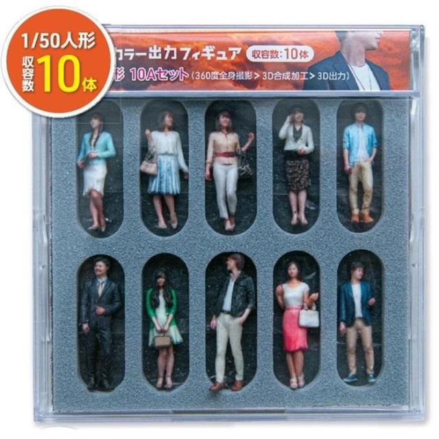 Nゲージ 1/50 3Dフルカラー出力フィギュア 10体入り 鉄道模型 TTC 55