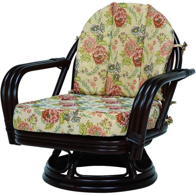 北海道・沖縄・離島配送不可 代引不可 回転座椅子(ダークブラウン)  HAGIHARA RZ-932DBR