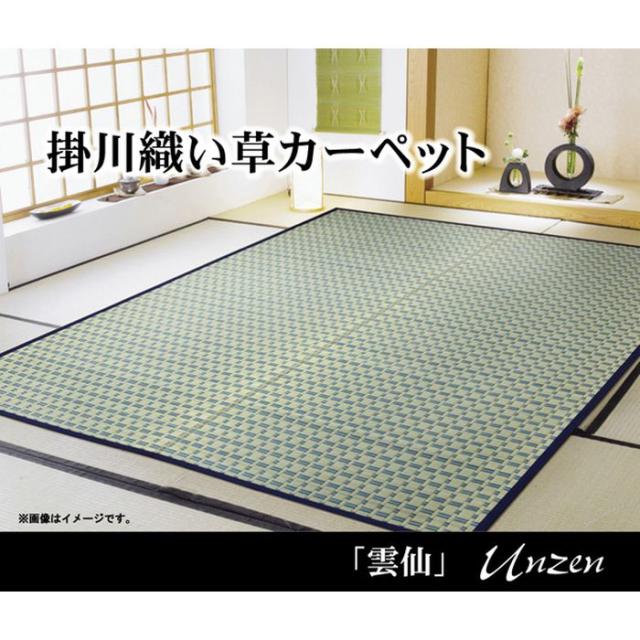 代引不可 掛川織 い草カーペット 『雲仙』 ベージュ 江戸間6畳(約261×352cm) IKEHIKO 1030980020602