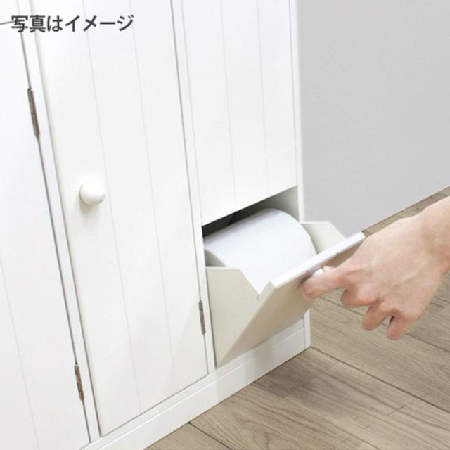 北海道・沖縄・離島配送不可 代引不可 トイレラック ホワイト (約)幅45×奥行14×高さ63cm HAGIHARA MTR-6510WH_6