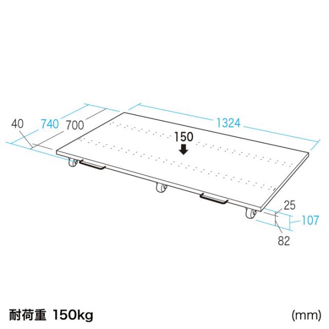 北海道・沖縄・離島配送不可 代引不可 eラック CPUスタンド（W1400×D700mm） サンワサプライ ER-140CPU_1