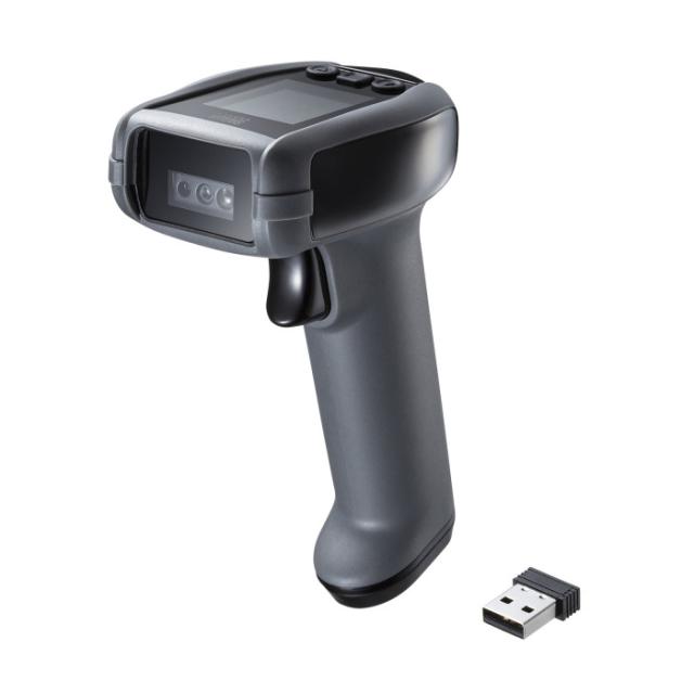 即納 代引不可 2次元ワイヤレスバーコードリーダー（2.4Gワイヤレス＋Bluetooth＋有線） サンワサプライ BCR-BT2D13BK