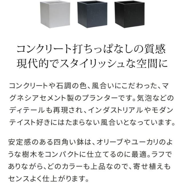 北海道・沖縄・離島配送不可 代引不可 マグネシアプランター"TEXTURE"(テクスチャー)角型40?p グレー 住まいスタイル TEX-400C-GRY_1
