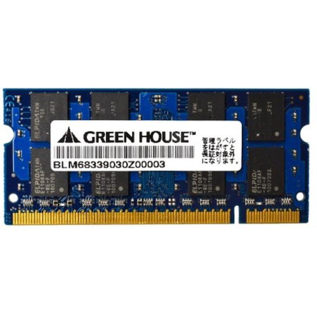 PC2-6400DDR2SO-DIMM4GB グリーンハウス GH-DW800-4GBZ