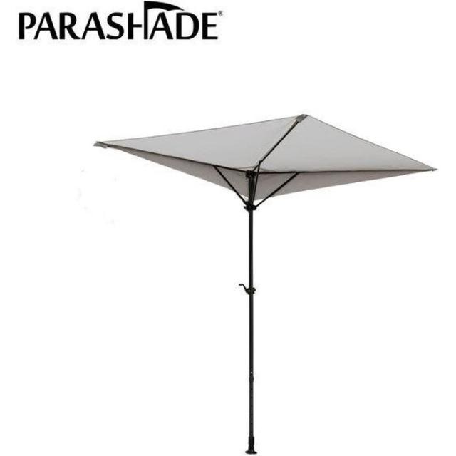 突っ張り式 日除け・雨除けパラソル（1/4円型）パラシェード PARASHADE クオーター 紫外線カット 工事不要 テラス・ガーデンパラソル グレー 大作商事 PDQT2-GY