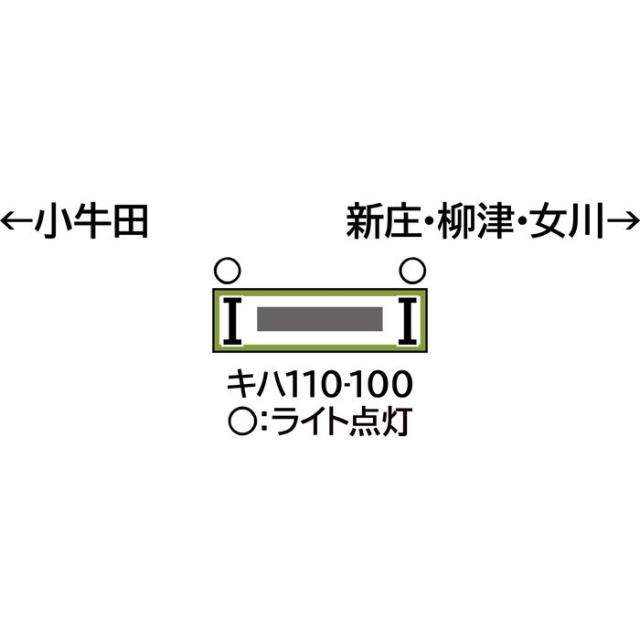 Nゲージ JRキハ110形100番代（小牛田車・車番選択式）（動力無し） 鉄道模型 グリーンマックス 32009_1