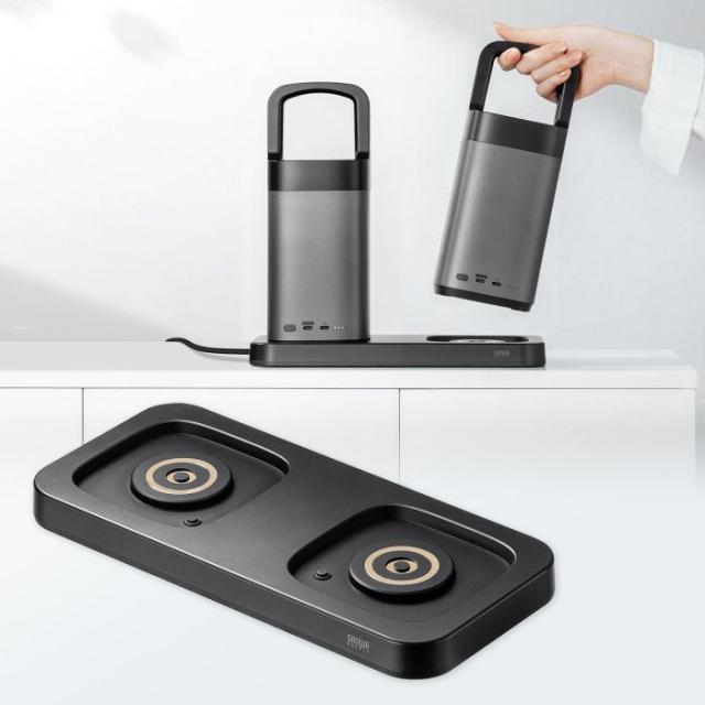 代引不可 ハンドル一体型モバイルバッテリー専用充電トレイ（2台置き用） サンワサプライ BTL-RDC36CTR_2