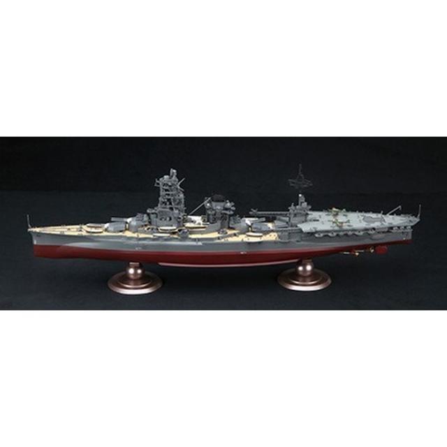 350艦船-12 EX-1 1/350 日本海軍航空戦艦 日向(帝国海軍乗組員フィギュア付き) フジミ模型 4968728600932