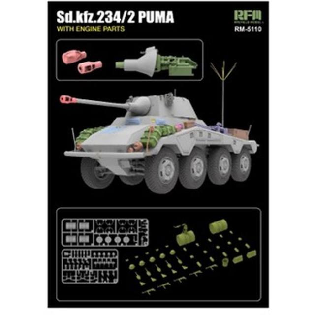 1/35 Sd.Kfz. 234/2 プーマ 8輪重装甲偵察車w/エンジンパーツ ビーバーコーポレーション RFM5110