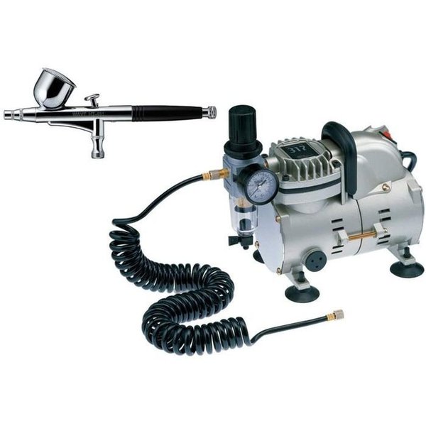 エアコンプレッサー コンプレッサー317 エアブラシ付 セット WAVE ウェーブ LT24