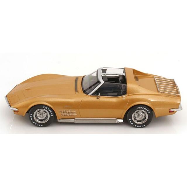 KKscale 1/18 シボレー コルベット C3 1972 ゴールドメタリック フリー
