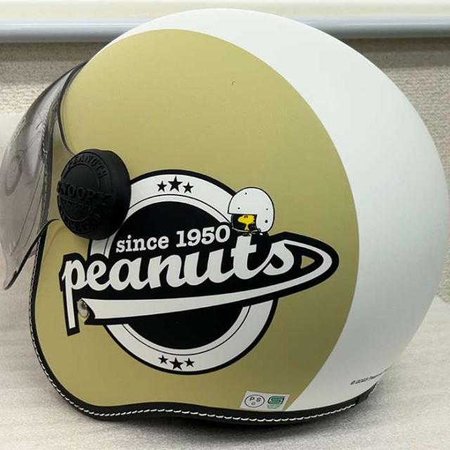 北海道・沖縄・離島配送不可 代引不可 SNOOPY ジェットシールドヘルメット イエロー アークス SNJ-105_1