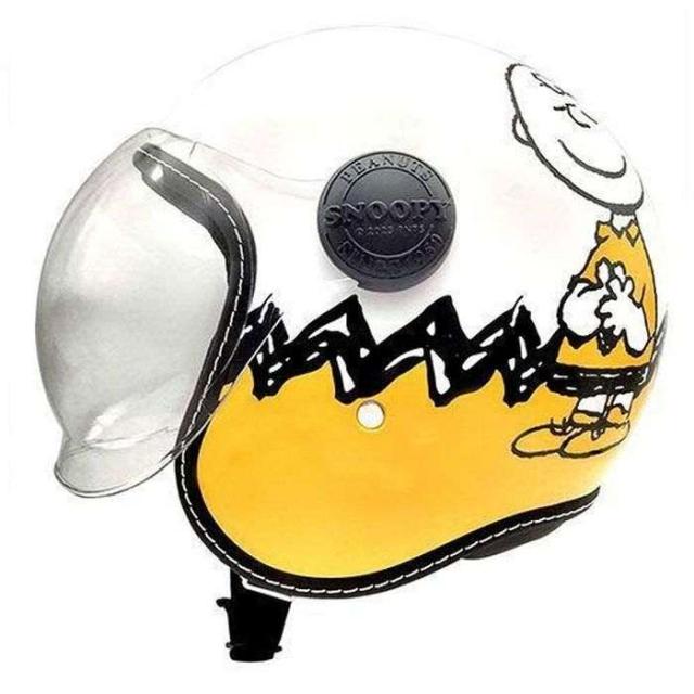 北海道・沖縄・離島配送不可 代引不可 SNOOPY ジェットシールドヘルメット イエロー アークス SNJ-110