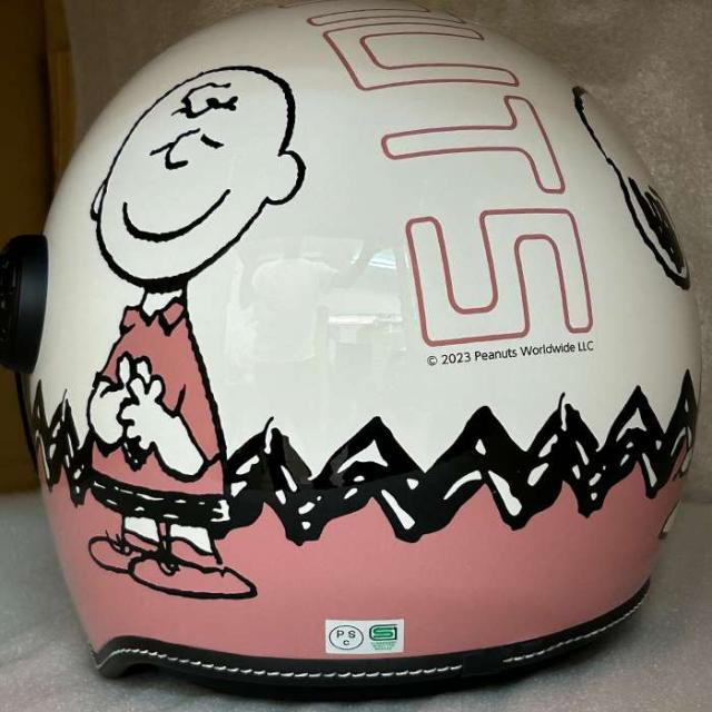 北海道・沖縄・離島配送不可 代引不可 SNOOPY ジェットシールドヘルメット ピンク アークス SNJ-112_1