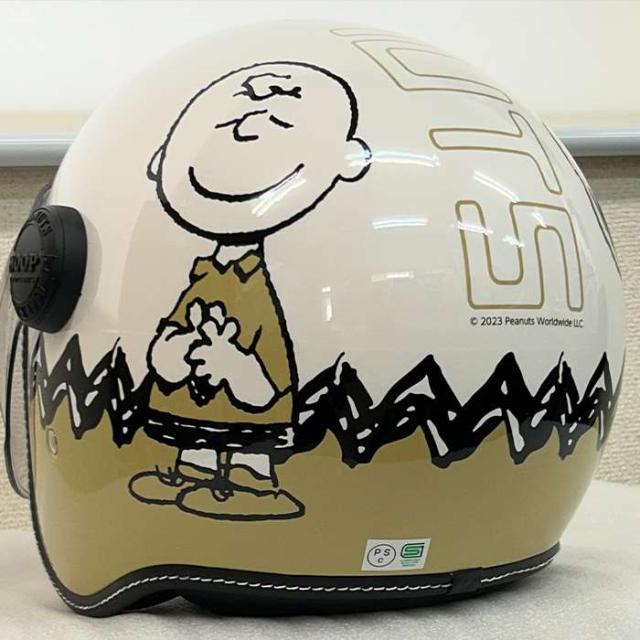 北海道・沖縄・離島配送不可 代引不可 SNOOPY ジェットシールドヘルメット ベージュ アークス SNJ-113_1