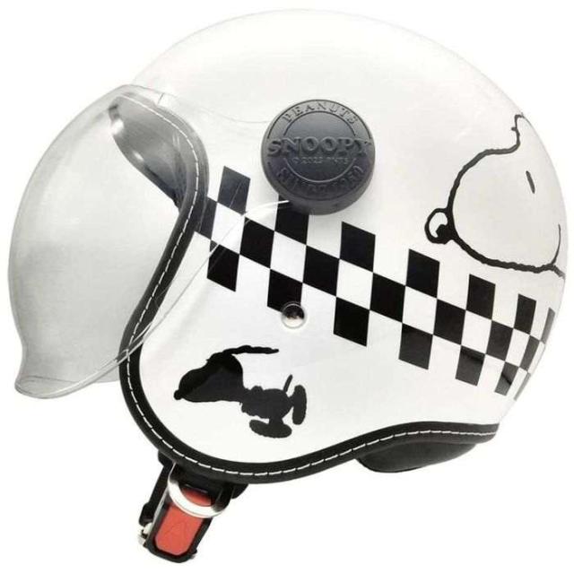 北海道・沖縄・離島配送不可 代引不可 SNOOPY ジェットシールドヘルメット ホワイト アークス SNJ-114
