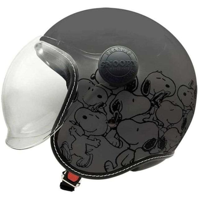 北海道・沖縄・離島配送不可 代引不可 SNOOPY ジェットシールドヘルメットブラック グレー アークス SNJ-116