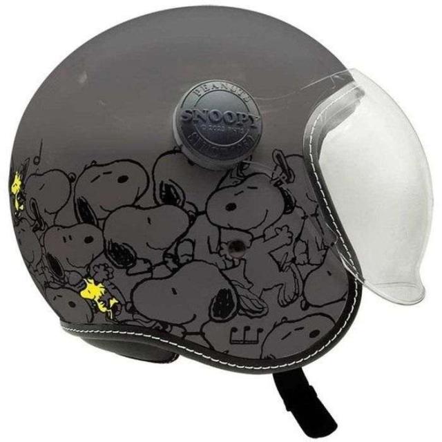 北海道・沖縄・離島配送不可 代引不可 SNOOPY ジェットシールドヘルメットブラック グレー アークス SNJ-116_1