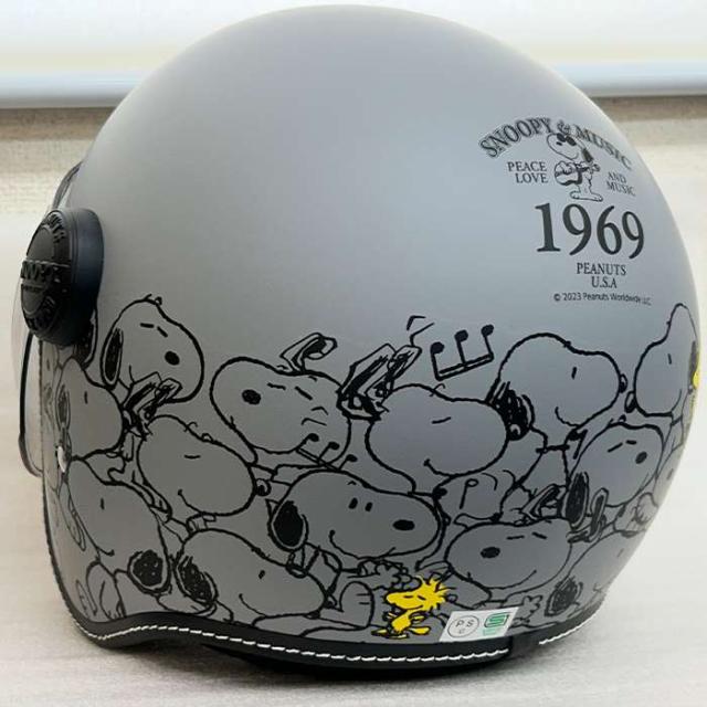 北海道・沖縄・離島配送不可 代引不可 SNOOPY ジェットシールドヘルメットブラック グレー アークス SNJ-116_2
