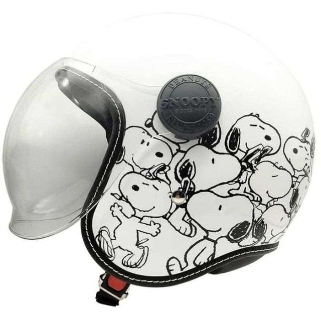北海道・沖縄・離島配送不可 代引不可 SNOOPY ジェットシールドヘルメットブラック ホワイト アークス SNJ-117