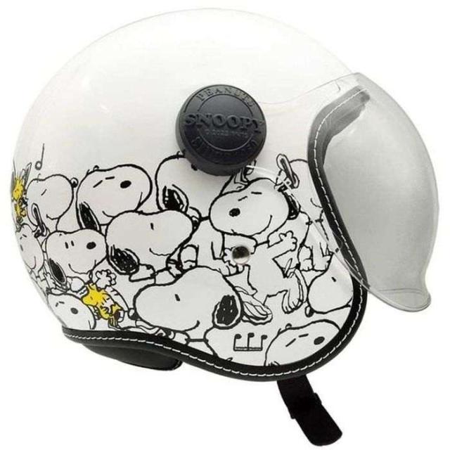 北海道・沖縄・離島配送不可 代引不可 SNOOPY ジェットシールドヘルメットブラック ホワイト アークス SNJ-117_1