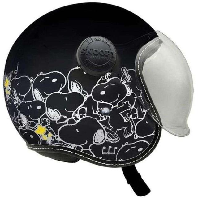 北海道・沖縄・離島配送不可 代引不可 SNOOPY ジェットシールドヘルメット ブラック アークス SNJ-118_1