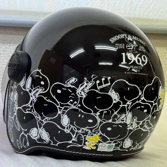 北海道・沖縄・離島配送不可 代引不可 SNOOPY ジェットシールドヘルメット ブラック アークス SNJ-118_2