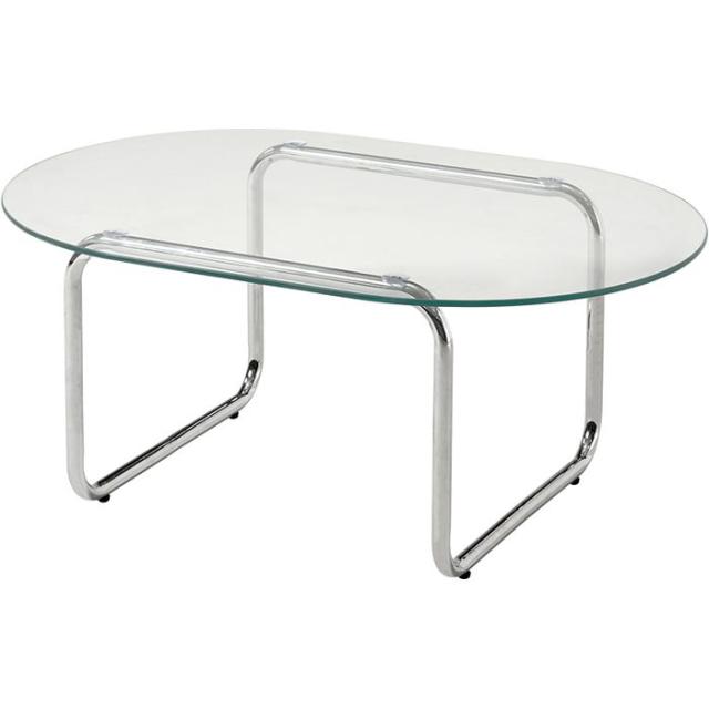 北海道・沖縄・離島配送不可 代引不可 ガラステーブル 幅90×奥行60×高さ38cm HAGIHARA BT-8662