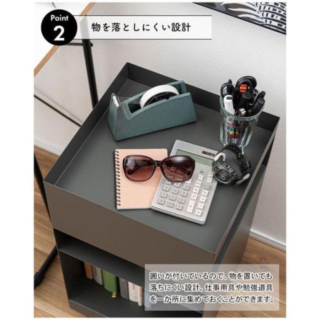 北海道・沖縄・離島配送不可 代引不可 サイドテーブルワゴン スチール(粉体塗装) 組立式 ベージュ 東谷 DM-103BE