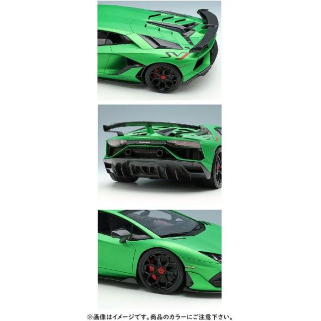 限定品 1/18 EIDOLON ランボルギーニ アヴェンタドール SVJ 2018 (レイリオンホイール) ビアンコアイシス / イタリアンストライプ メイクアップ EML025F_2