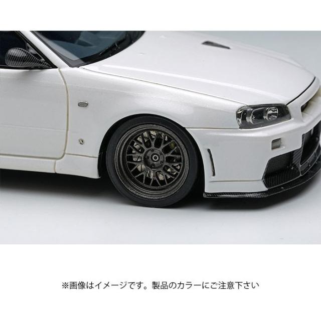 1/43スケール BUILT BY LEGENDS マインズ スカイライン GT-R(BNR34) ベイサイドブルー ミニカー 完成品 メイクアップ EM681B_5