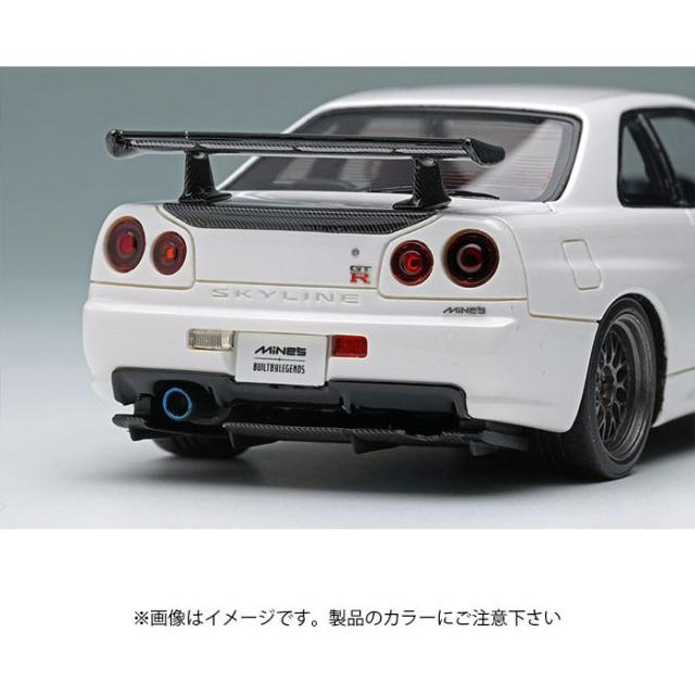 1/43スケール BUILT BY LEGENDS マインズ スカイライン GT-R(BNR34) ベイサイドブルー ミニカー 完成品 メイクアップ EM681B_8
