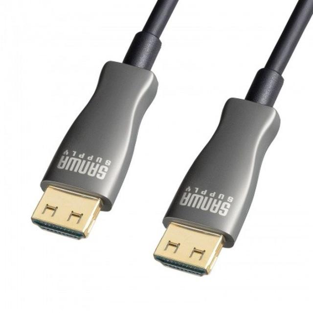 代引不可 抜け止め光ファイバHDMIケーブル（10ｍ） サンワサプライ KM-HD20-PFB10L