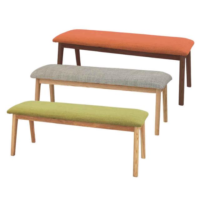 北海道・沖縄・離島配送不可 代引不可 ベンチ 幅102cm 木製 天然木 アッシュ ポリエステル コットン 背もたれ無し 長椅子 ダイニング 食卓 椅子 チェア モタ MOTA 東谷 HOC-330