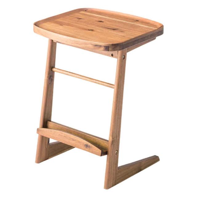 北海道・沖縄・離島配送不可 代引不可 サイドテーブル ミニテーブル 木製 天然木 アカシア マガジンラック付き ソファサイド ベッドサイド ナイトテーブル 組立式 東谷 NET-724の通販は 7,358円