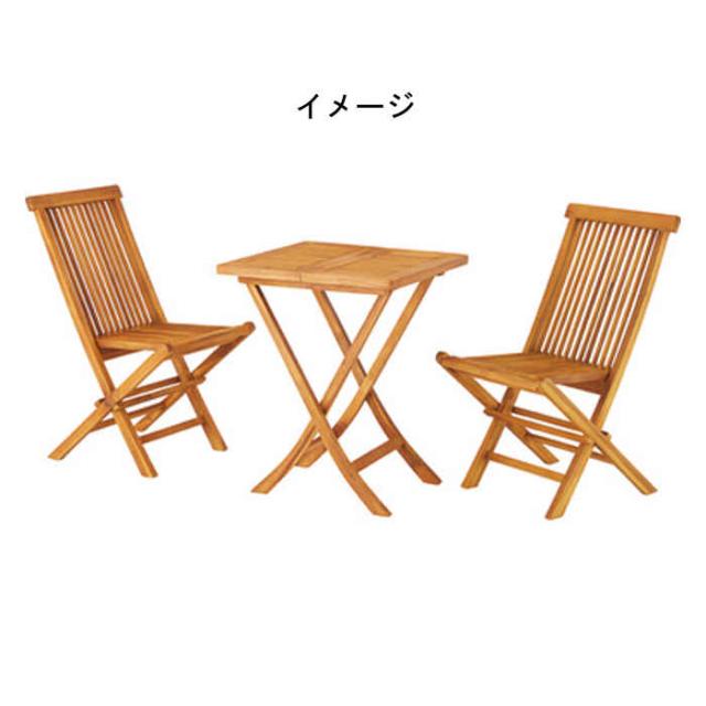 北海道・沖縄・離島配送不可 代引不可 フォールディングテーブル 木製 W60×D60×H75cm 正方形 スクエア チーク 折りたたみ アウトドア ベランダ バルコニー テラス ガーデン 東谷 JTI-331_2