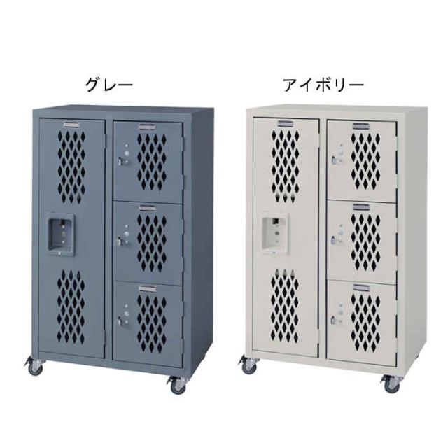 北海道・沖縄・離島配送不可 代引不可 スチールチェスト Lサイズ スチールロッカー キャビネット キャスター付き 組立式 ロック 東谷 TPN-41_7
