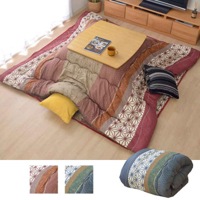 代引不可 こたつ布団 コタツ布団 厚掛け 掛け布団 単品 正方形 約205×205cm 80〜90cm角のこたつ台に適応 和風 インテリア あったか IKEHIKO KTN205205