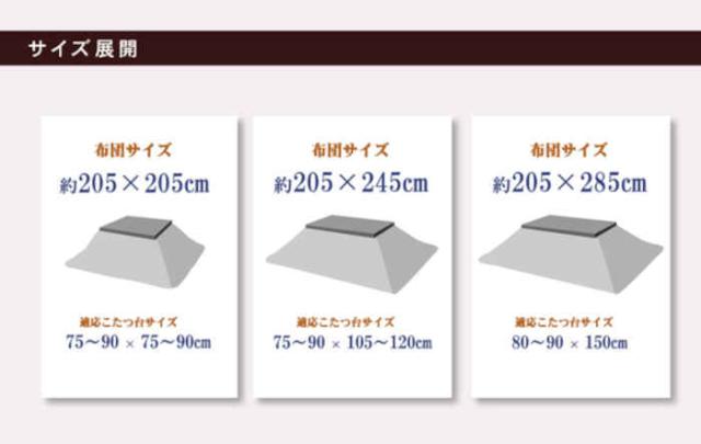 代引不可 こたつ布団 コタツ布団 厚掛け 掛け布団 長方形 約205×285cm 80〜90×150cm幅のこたつ台に適応 国内プリント 花柄 クレージュ IKEHIKO 5953***_5