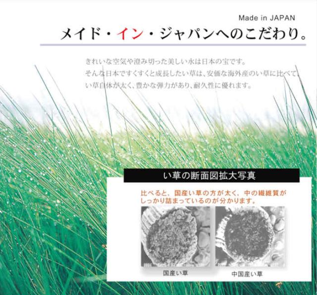代引不可 い草 花ござ ござ ラグ カーペット マット 国産 正方形 約261×261cm 江戸間4.5畳 DX組子 裏:不織布 春夏用 ホットカーペット対応 和風 日本製 IKEHIKO DXKK261261_3