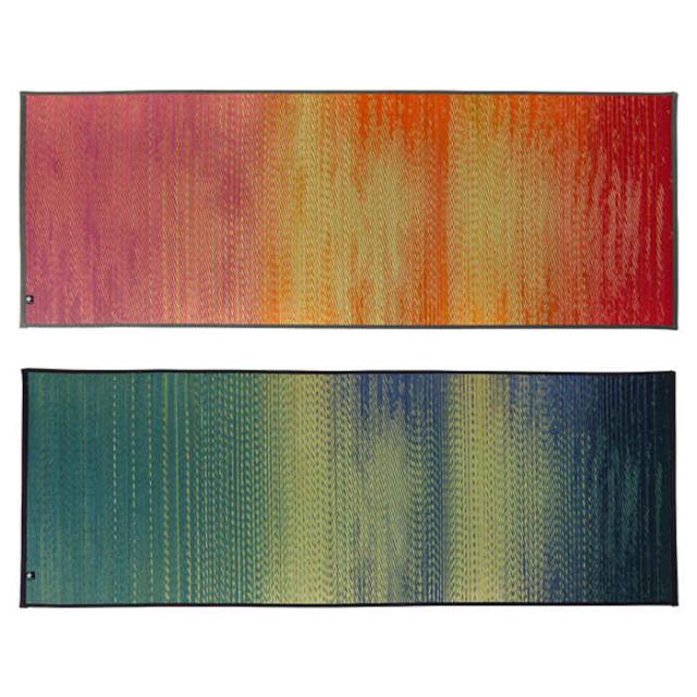 代引不可 ヨガマット 66×185cm 大きめ い草マット 純国産い草使用 抗菌防臭 青森ヒバエッセンス加工 クッション性 TPEゴム 滑りにくい 畳ヨガ グラデーション eco skysea 日本製 IKEHIKO 82438**