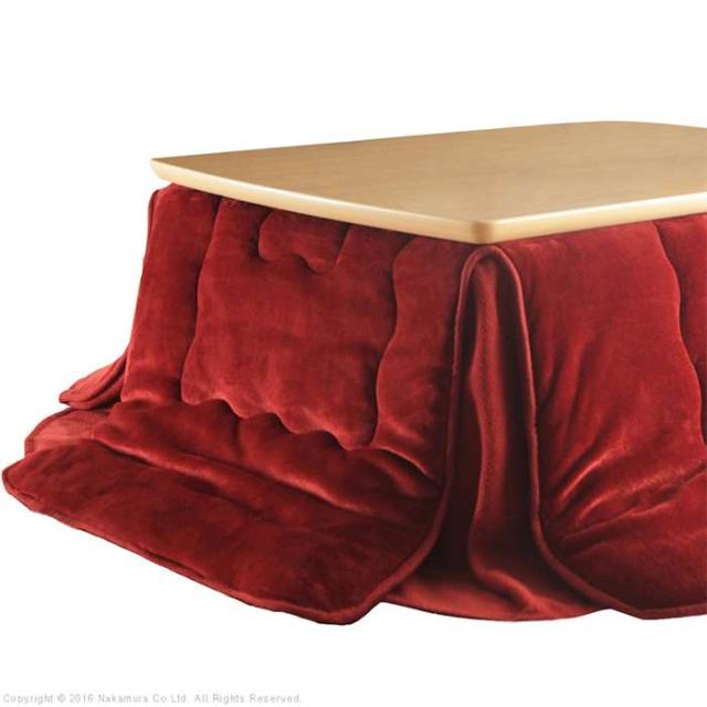 北海道・沖縄・離島配送不可 代引不可 こたつ布団 正方形 185×185cm こたつ掛布団 75×75/80×80cmの天板に適応 はっ水 フランネル×フリース リバーシブル 省スペース 洗濯機で洗える 防寒 あったか 冬物 モルフ ナカムラ 21101612