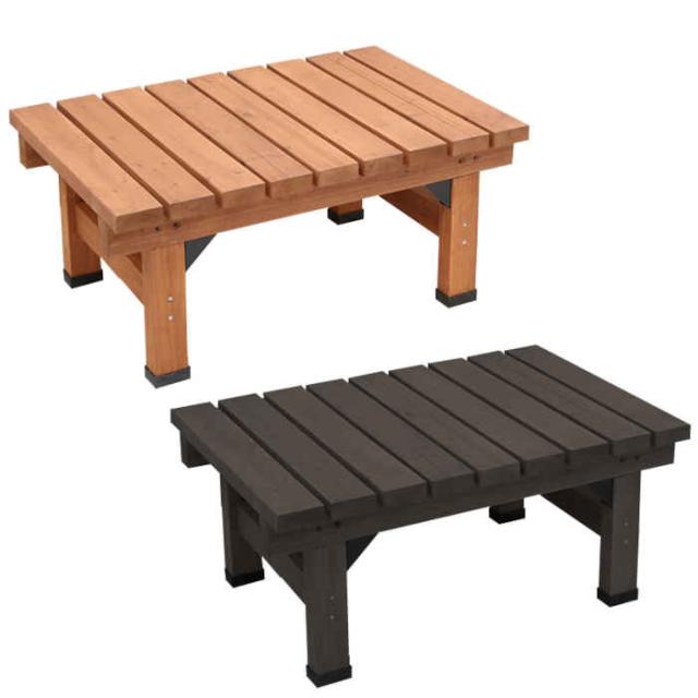 北海道・沖縄・離島配送不可 代引不可 デッキ縁台 58×90 超厚 35mm天板 ウッドデッキ 縁側 木製 天然木 杉 すのこ ベランダ バルコニー テラス 庭 ガーデン ガーデニング ガーデンファニチャー 住まいスタイル SST-DEC-5890の通販は 18,167円