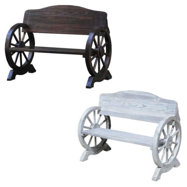 北海道・沖縄・離島配送不可 代引不可 車輪ベンチ 1100 2〜3人掛け 木製 天然木 バルコニー テラス 庭 ガーデン ガーデニング ガーデンファニチャー 店舗 ショップ レストラン 待合 ディスプレイ ヴィンテージ風 住まいスタイル WB-1100の通販は