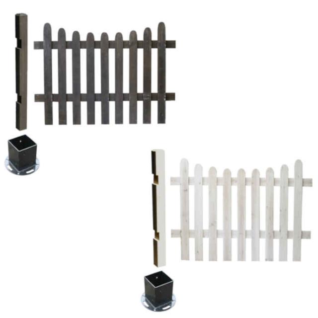 北海道・沖縄・離島配送不可 代引不可 フェンス ピケットフェンス Ｕ型 連結セット 平地用 木製 天然木 ガーデンフェンス 柵 杭 目隠し 庭 ガーデンファニチャー フレンチカントリー プロバンス風 モダン 和風 住まいスタイル SFPU1200E-HBの通販は