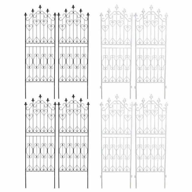 北海道・沖縄・離島配送不可 代引不可 フェンス アイアンフェンス150 ロータイプ 4枚組 スチール フラワーフェンス ローズフェンス 庭 ガ