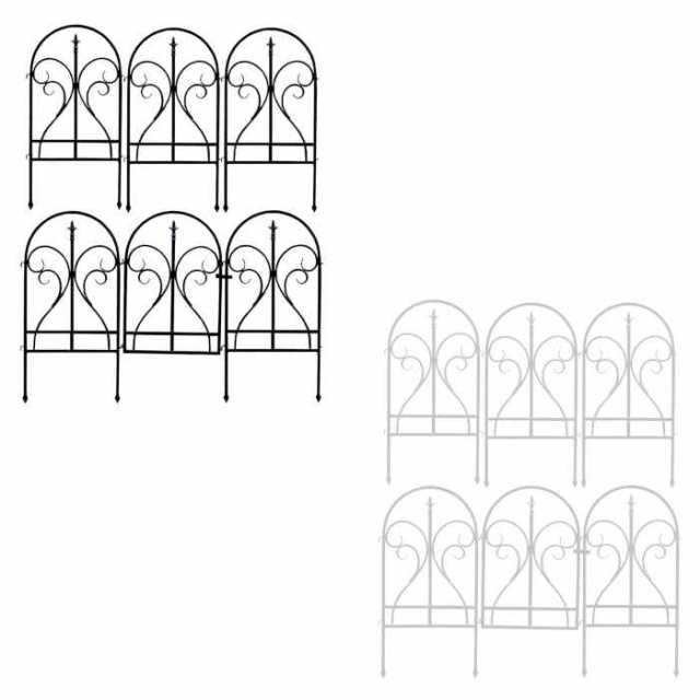 北海道・沖縄・離島配送不可 代引不可 アイアンゲート&フェンス3枚組セット 門 門扉 玄関 エントランス 庭 ガーデン 花壇 薔薇 仕切り 連