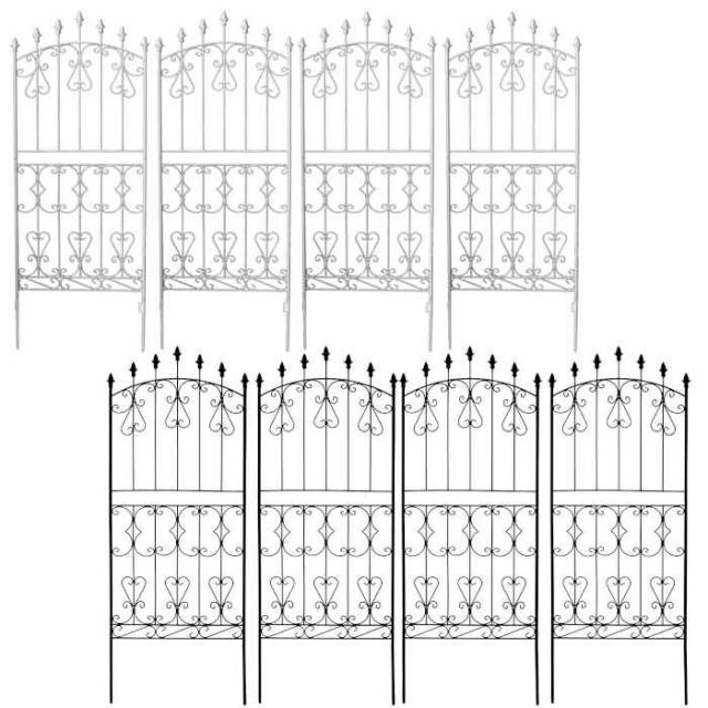 北海道・沖縄・離島配送不可 代引不可 フェンス アイアンローズフェンス150 ロータイプ 4枚組 スチール フラワーフェンス 庭 ガーデン ガーデニング 花壇 薔薇 仕切り 目隠し 防犯 住まいスタイル RS012L-4P