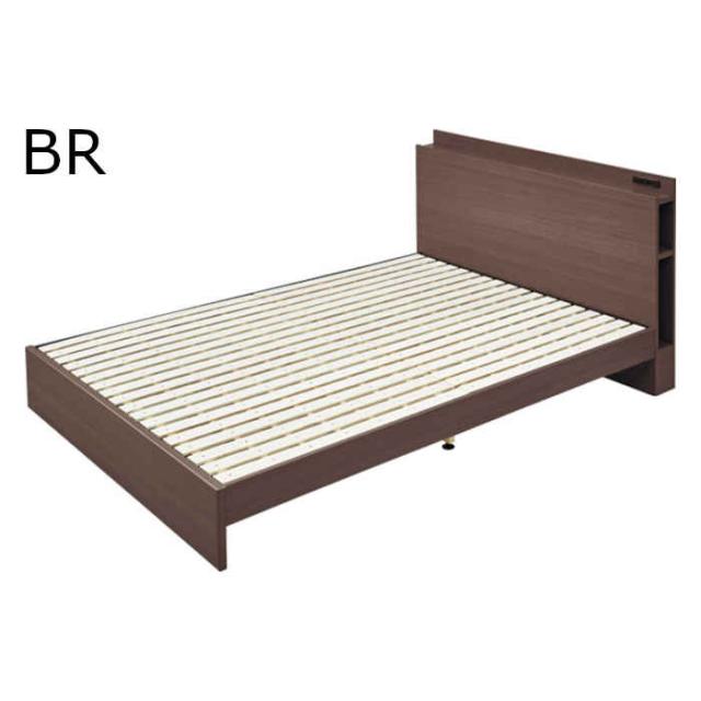 北海道・沖縄・離島配送不可 代引不可 ベッド ダブルベッド すのこベッド W142×D207×H75×SH24cm 2口コンセント付 1500W 耐荷重100kg インテリア 家具 寝室 シンプル 組立式 東谷 B-81D